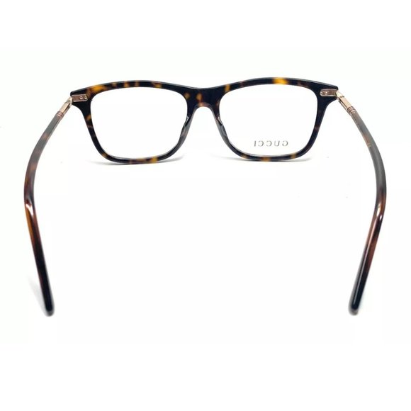 Gucci Men's Havana Gold Eyeglasses - Picture 4 of 4